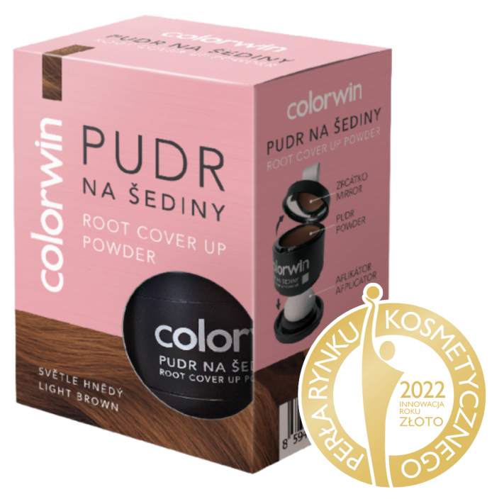 COLORWIN RETOUCH Puder do retuszowania siwizny JASNY BRĄZ, 3,2 g